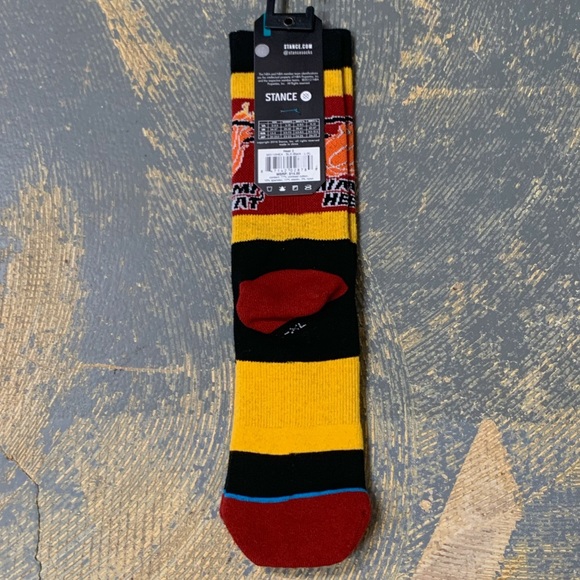 Stance X NBA Miami Heat Combed Cotton Socks - Picture 4 of 5